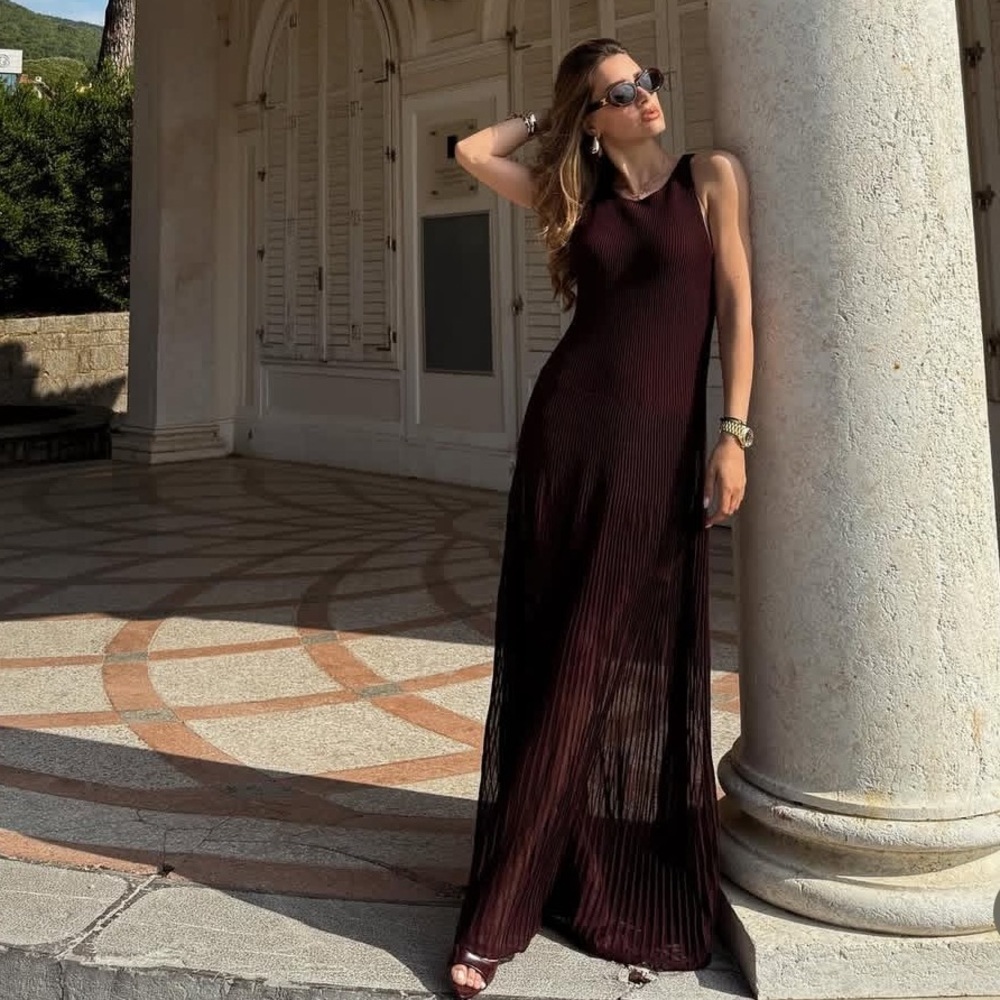 Zara Rib Knit Maxi Dress